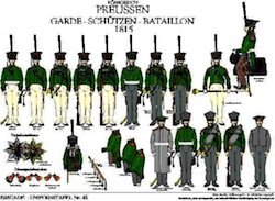 Tafel 043 Königreich Preußen Garde Schützen Bataillon 1815 1825 0043