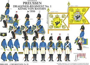 Tafel 053: Königreich Preußen: Dragoner-Regiment No.1 König von Bayern 1806