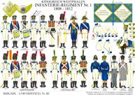 Tafel 419:  Königreich Westphalen:  Infanterie-Regiment Nr. 1  1808-1813