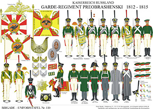 Tafel 150: Kaiserreich Russland: Garde-Infanterie-Regiment Preobrashenski 1812-1815