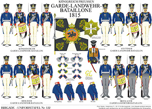 Tafel 122: Königreich Preußen: Garde-Landwehr-Bataillone 1815