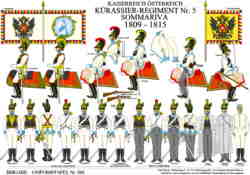 Tafel 385:  Kaiserreich Österreich:  Kürassier-Regiment Nr.5 Sommariva  1809-1815