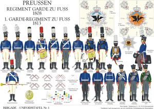 Tafel 001: Königreich Preußen: 1. Garde-Regiment zu Fuß 1808-1813